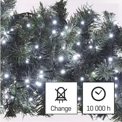 Lampki choinkowe LED Classic Cluster 600 LED 12m zimna biel IP44 timer EMOS (D4BC03)